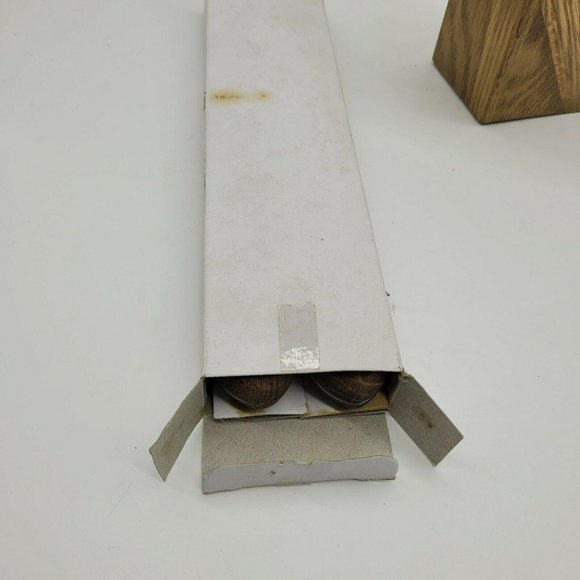 Set of 4 Serrated Steak Knives w/wooden block - Picture 5 of 8